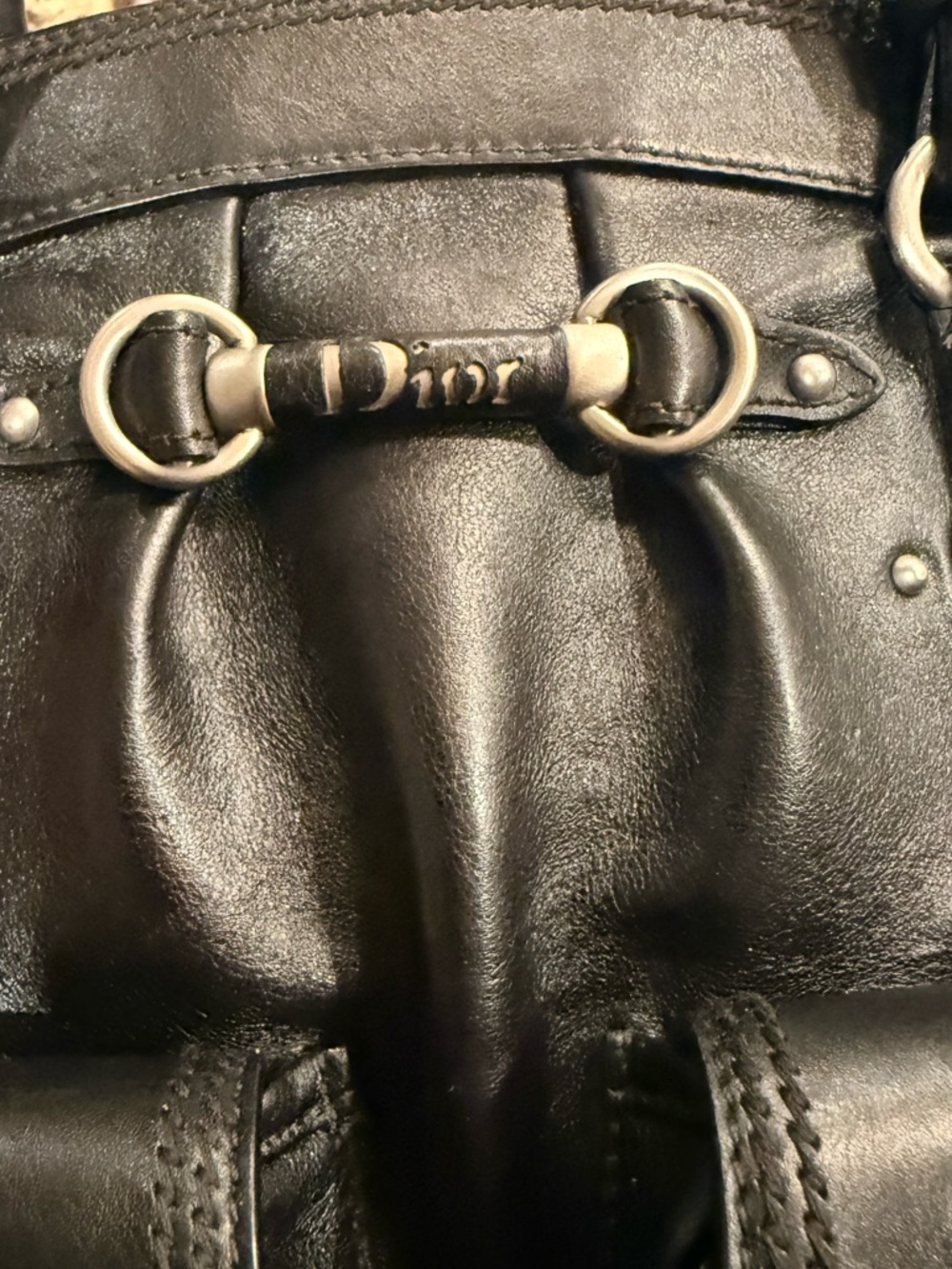 Certified Authentic Christian Dior Double Pocket Satchel with COA - Picture 14 of 15